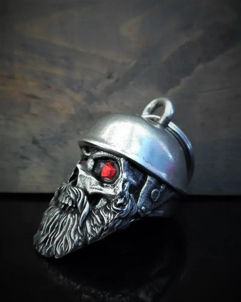 Helmet Skull Biker Diamond Bell