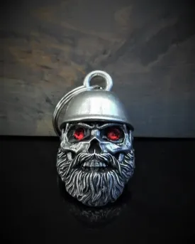 Helmet Skull Biker Diamond Bell