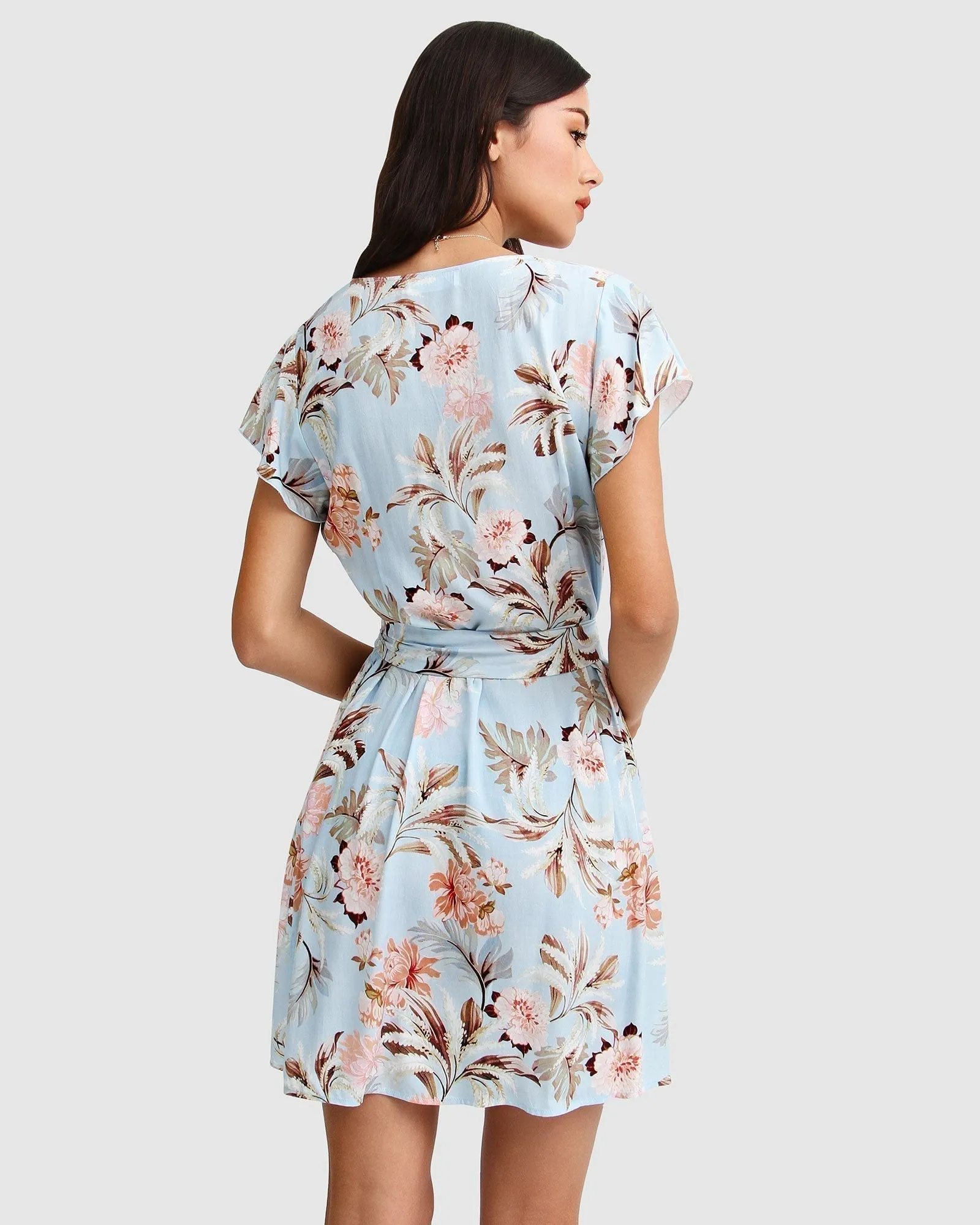 I'm The Star Wrap Dress - Light Blue