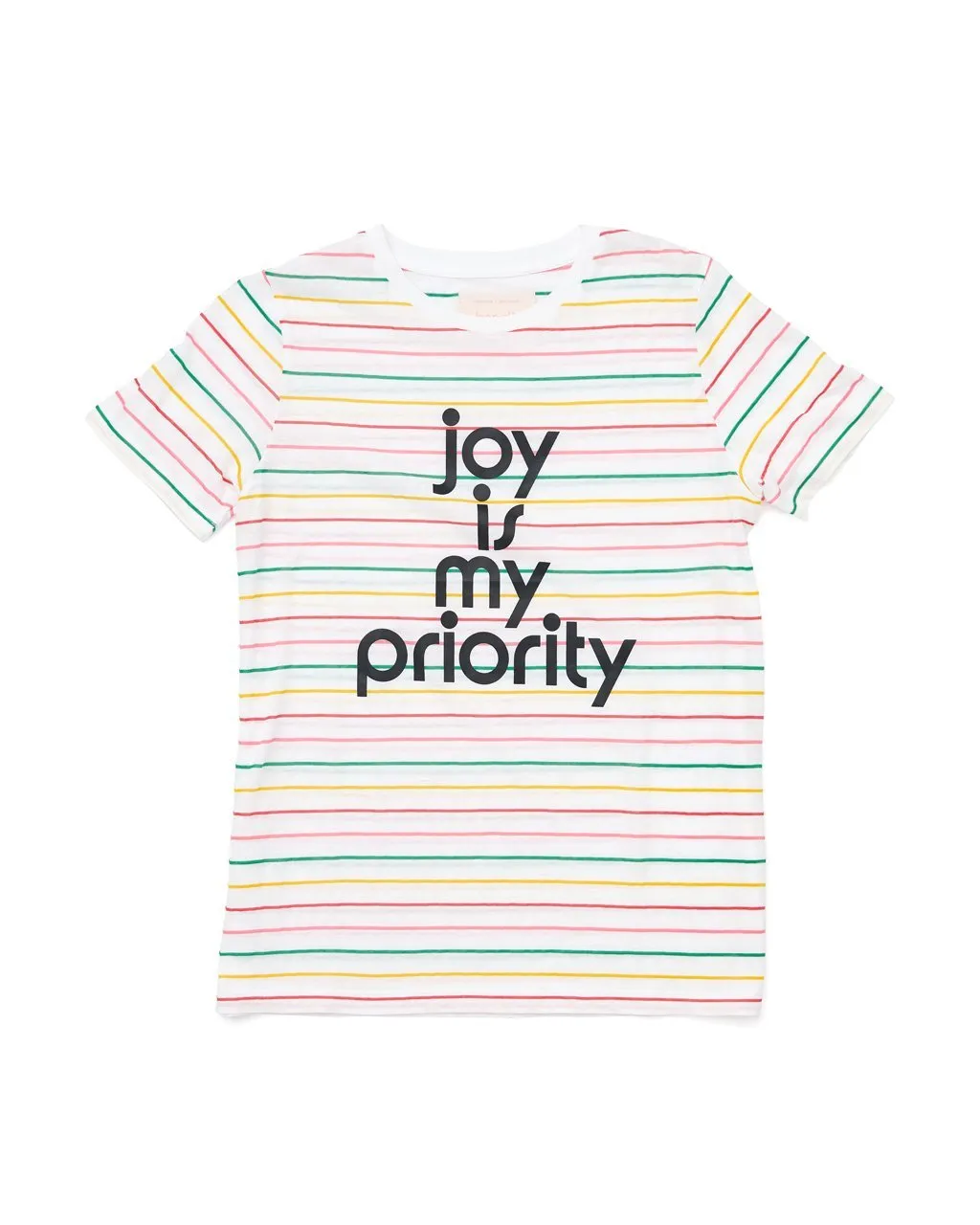 Joy Is My Priority Striped Tee