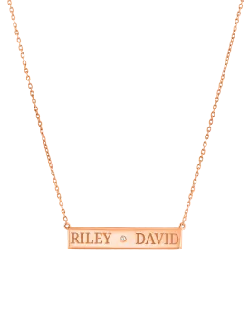 Just The Two Of Us Necklace - 14K Rose Gold