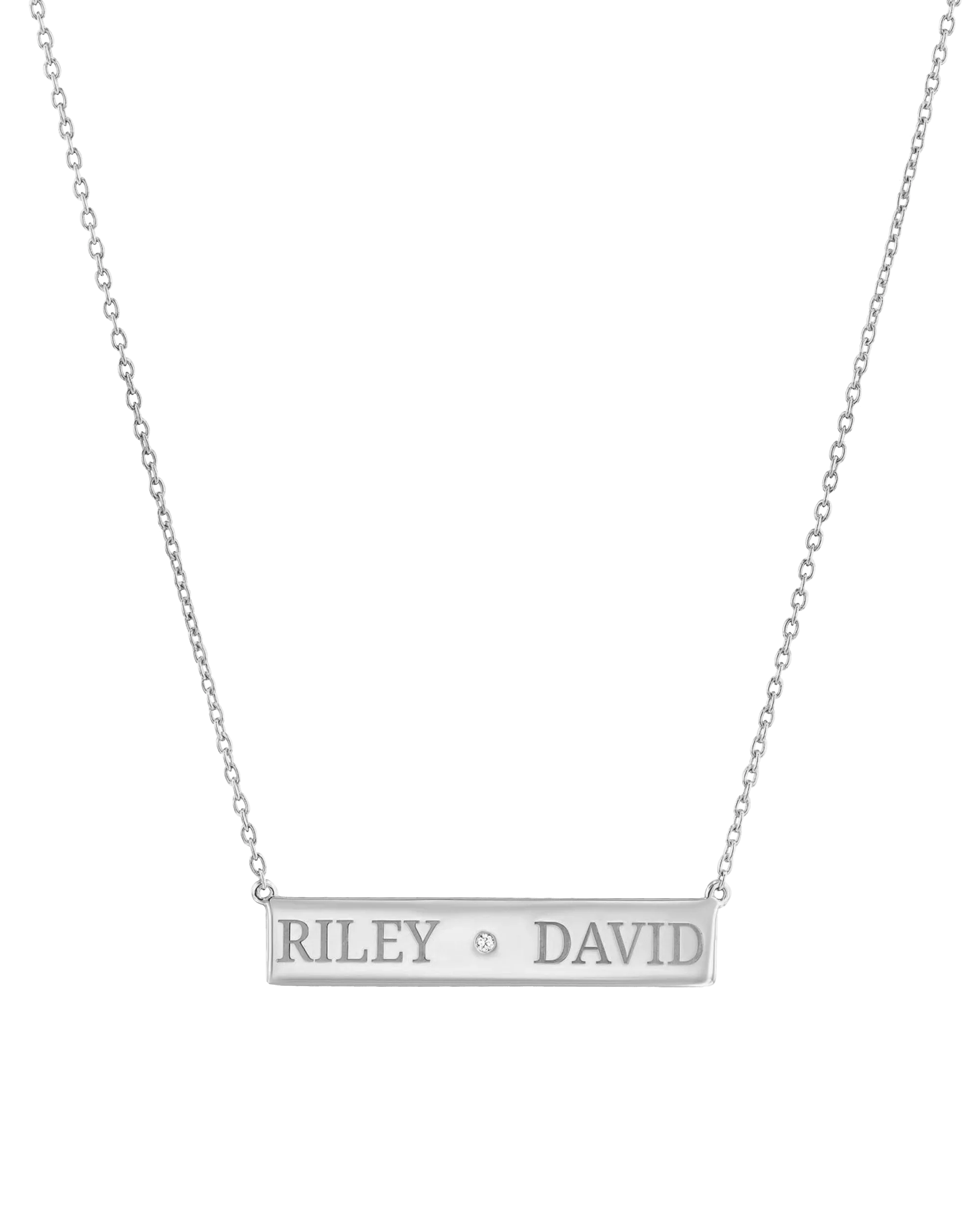Just The Two Of Us Necklace - 14K White Gold