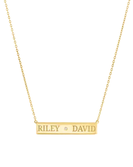 Just The Two Of Us Necklace - 18K Gold Vermeil