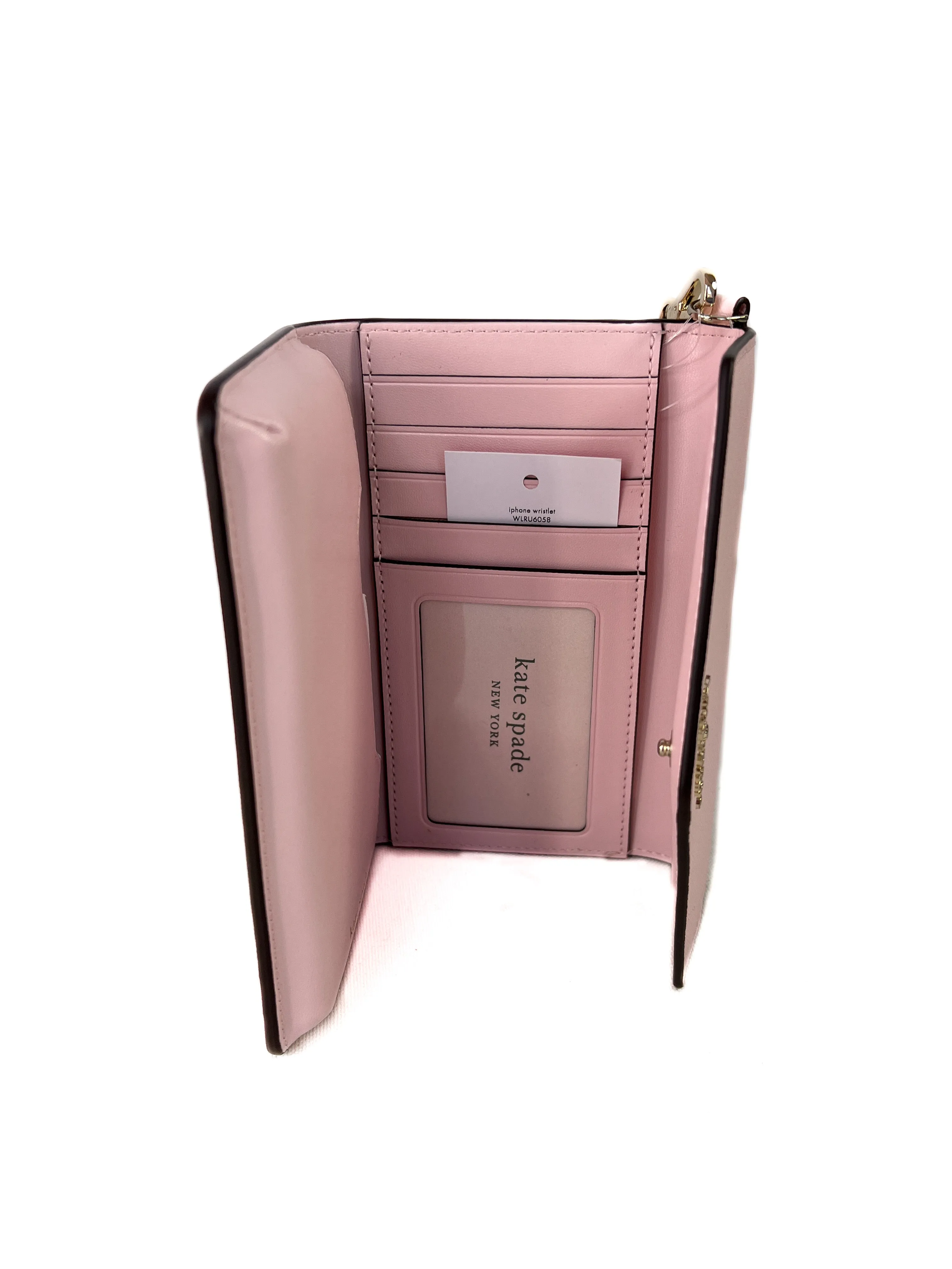 Kate Spade light pink leather wristlet NWT