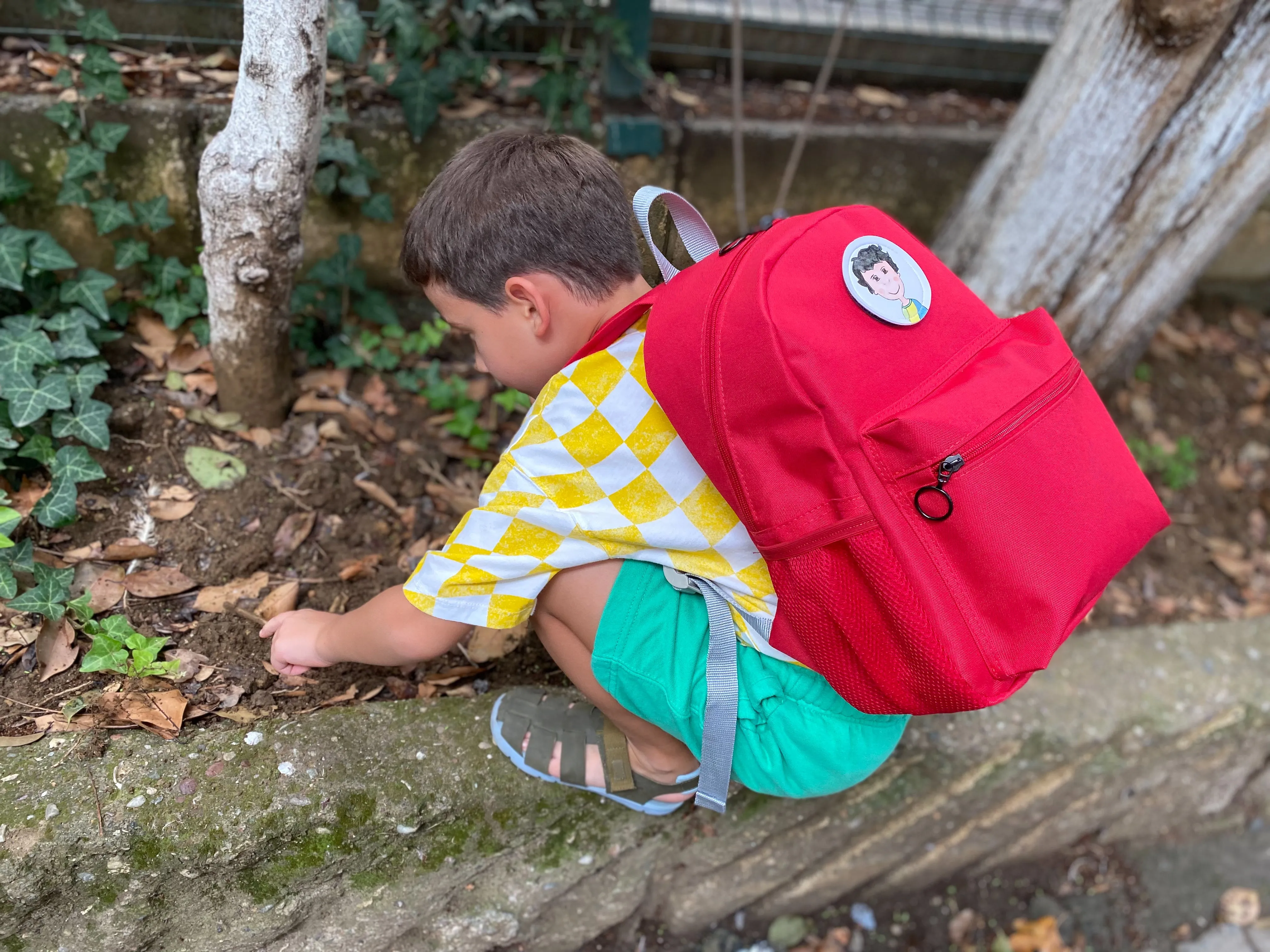 Kids School Backpack - Gogi Bloom Red