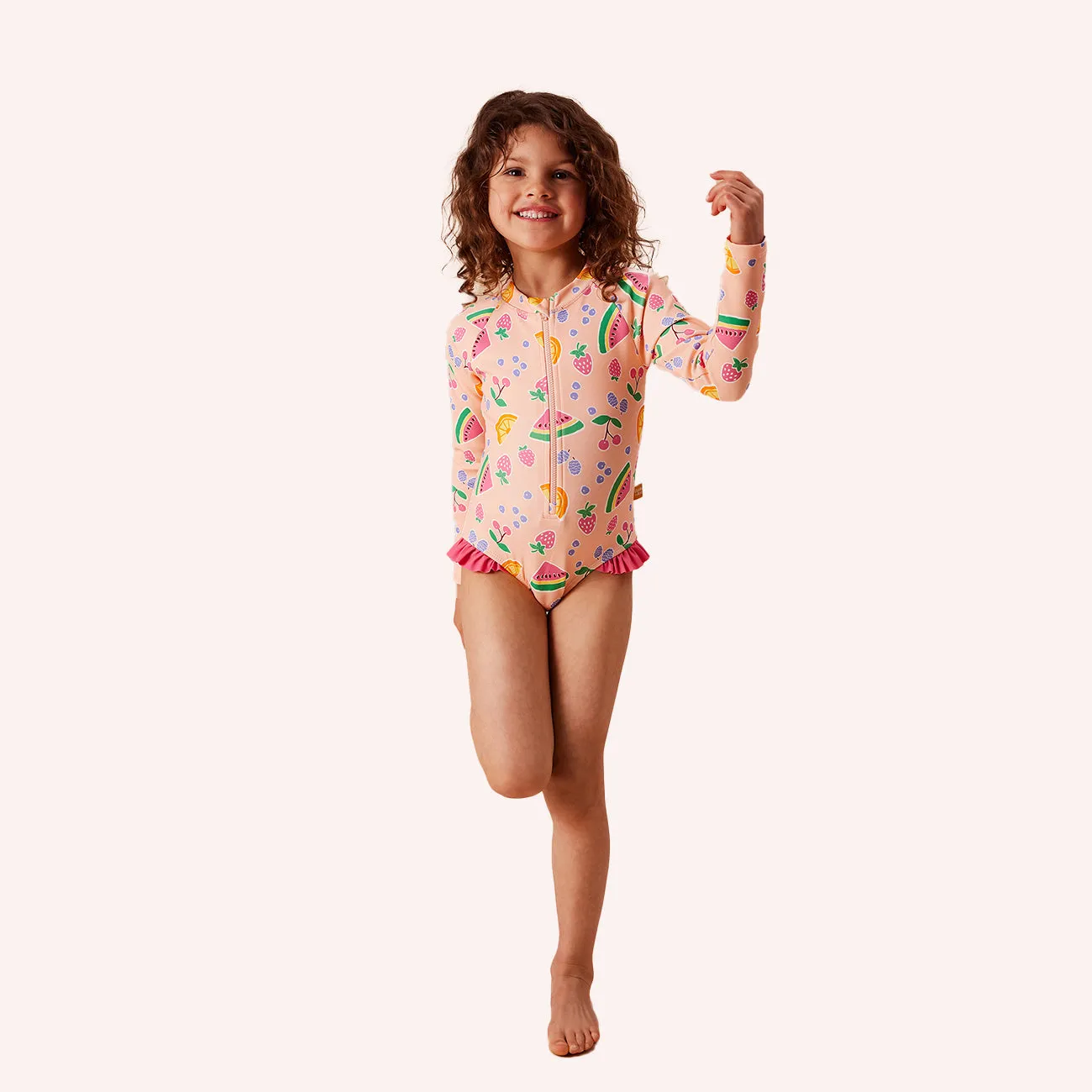 Long Sleeve Swimsuit - Fruit Salad