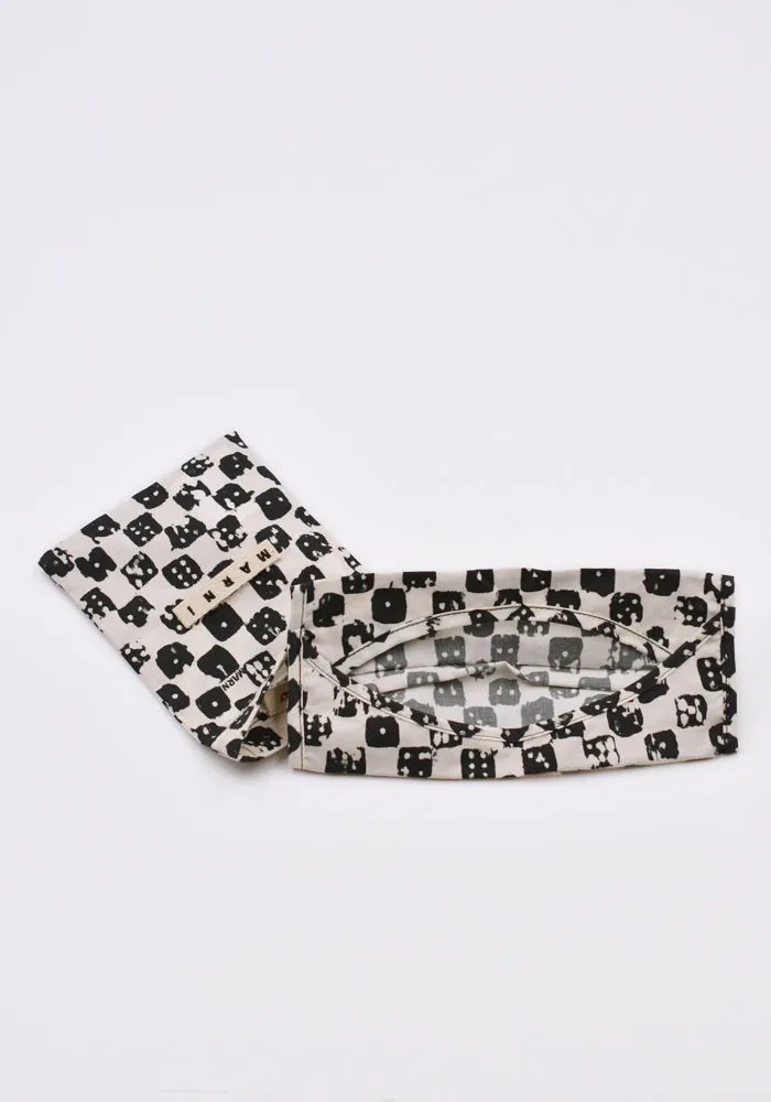 MARNI ACZC0022A0 MASK COVER DICE PRINT WHITE/BLACK