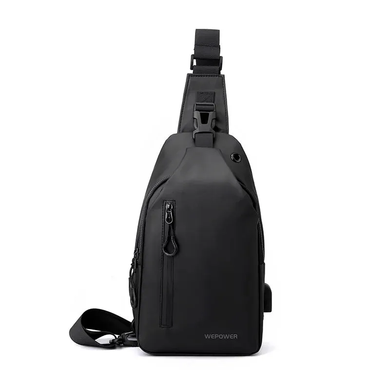 Mens Chest Bag Phone Pocket Cross Body Shoulder Fanny Pack Male Handbag Outdoor Neck Side Crossbody Gym Bags