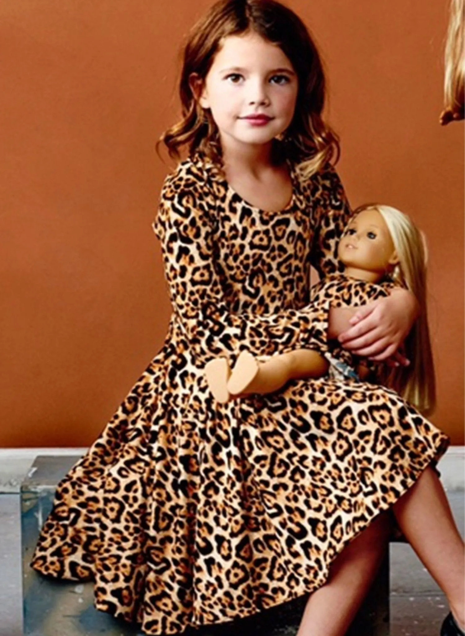 Mini & Me Set - Leopard Twirl Dress 