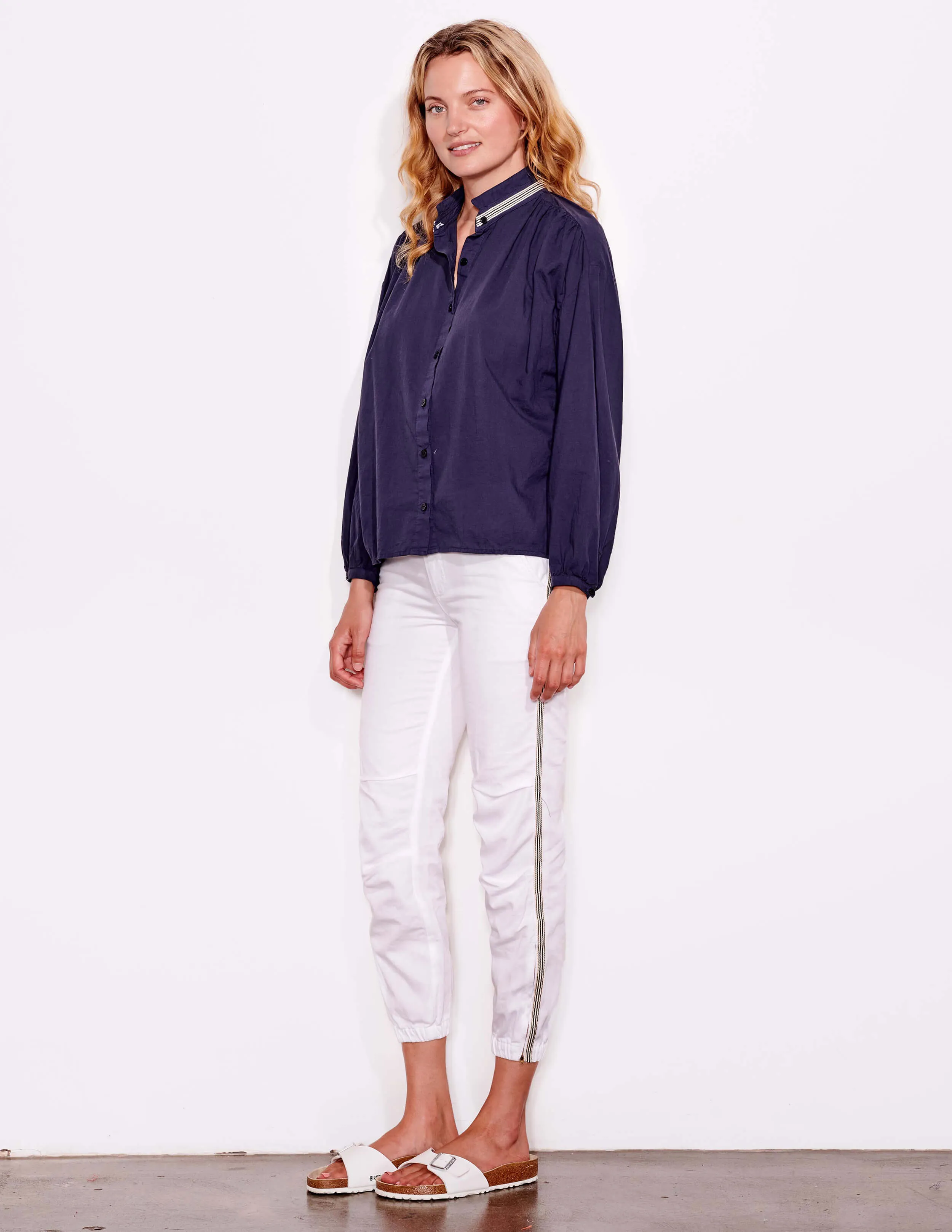 Mini Collar Button Down, Navy