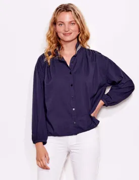 Mini Collar Button Down, Navy
