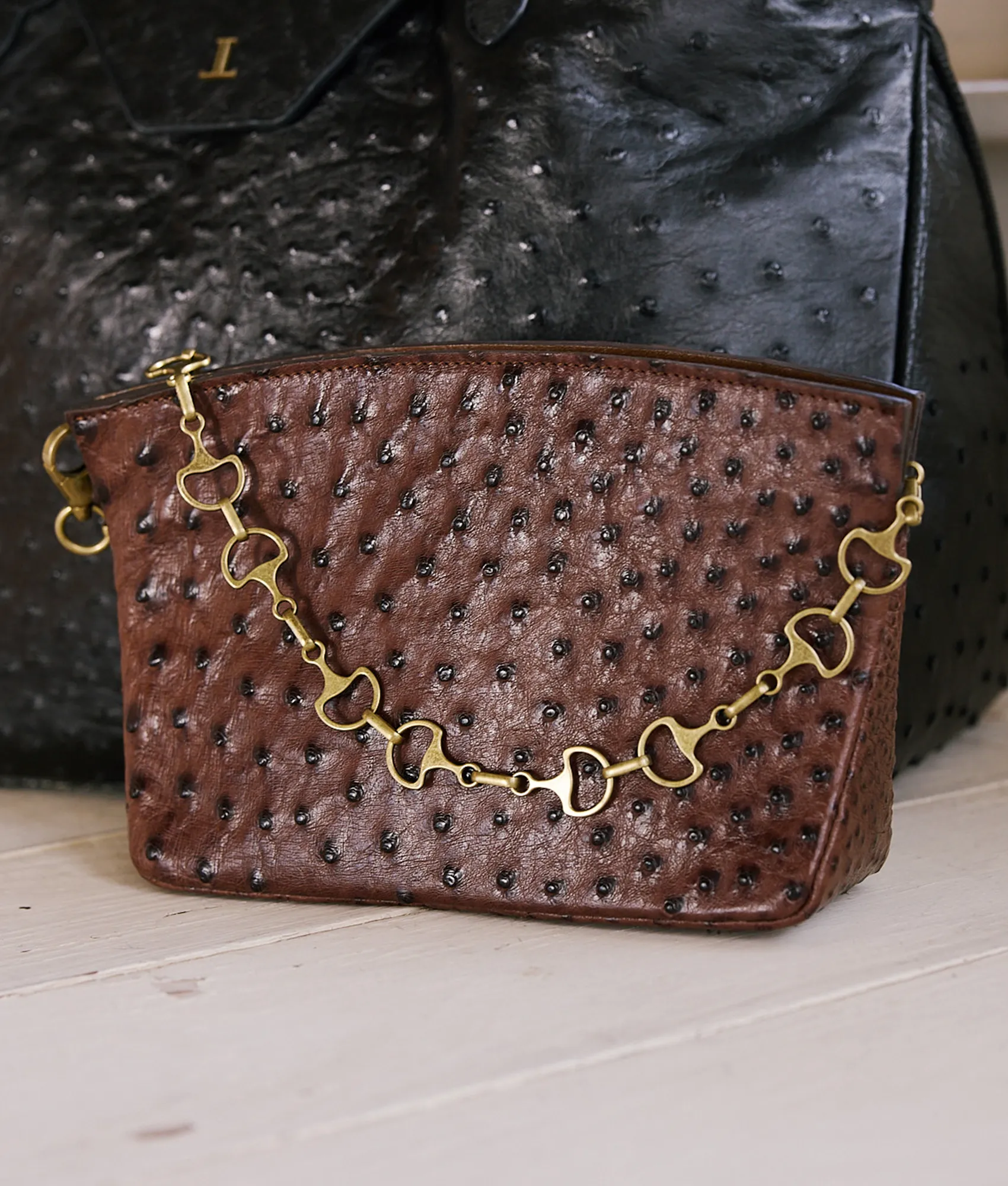 Mini Elle Exotic Clutch :: Chocolate
