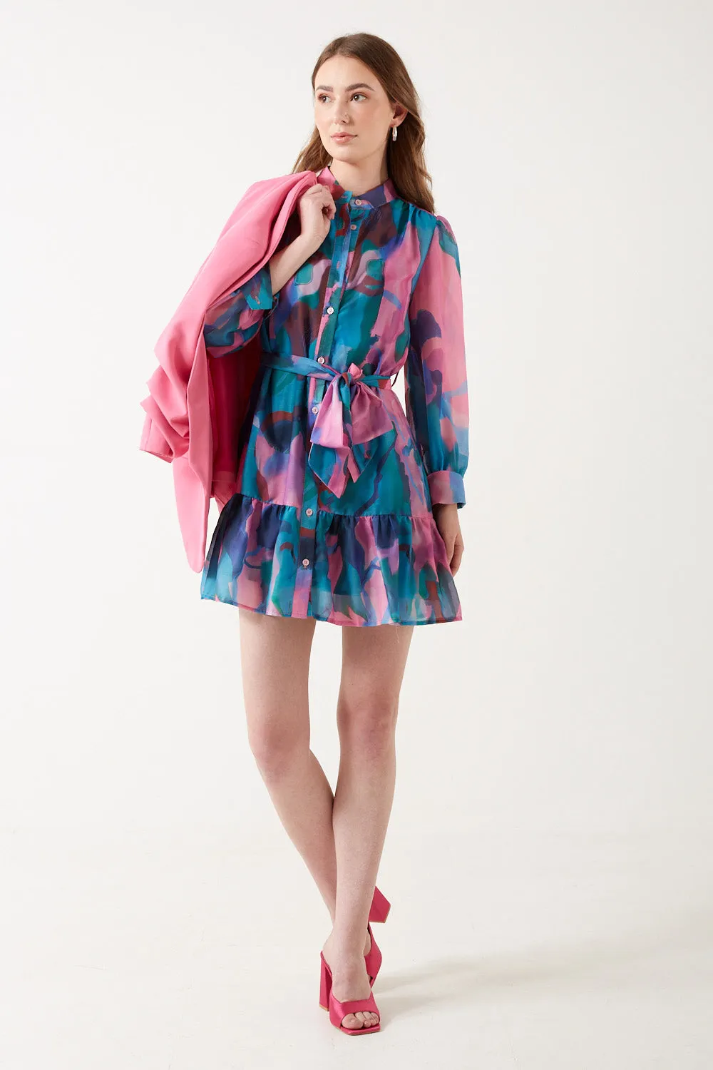 Pixie Daisy Elle Gathered Hem Dress