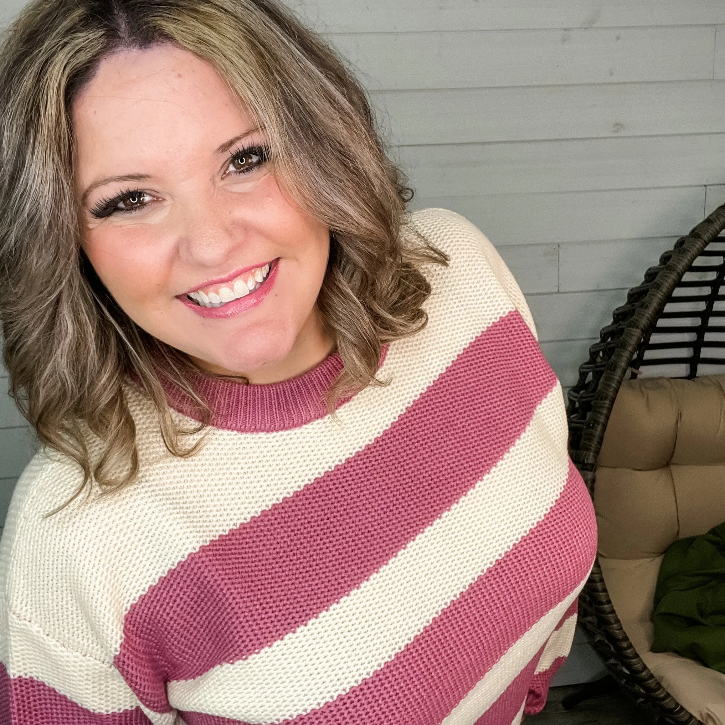 "Ace" Long Sleeve Stripe Sweater