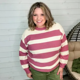"Ace" Long Sleeve Stripe Sweater