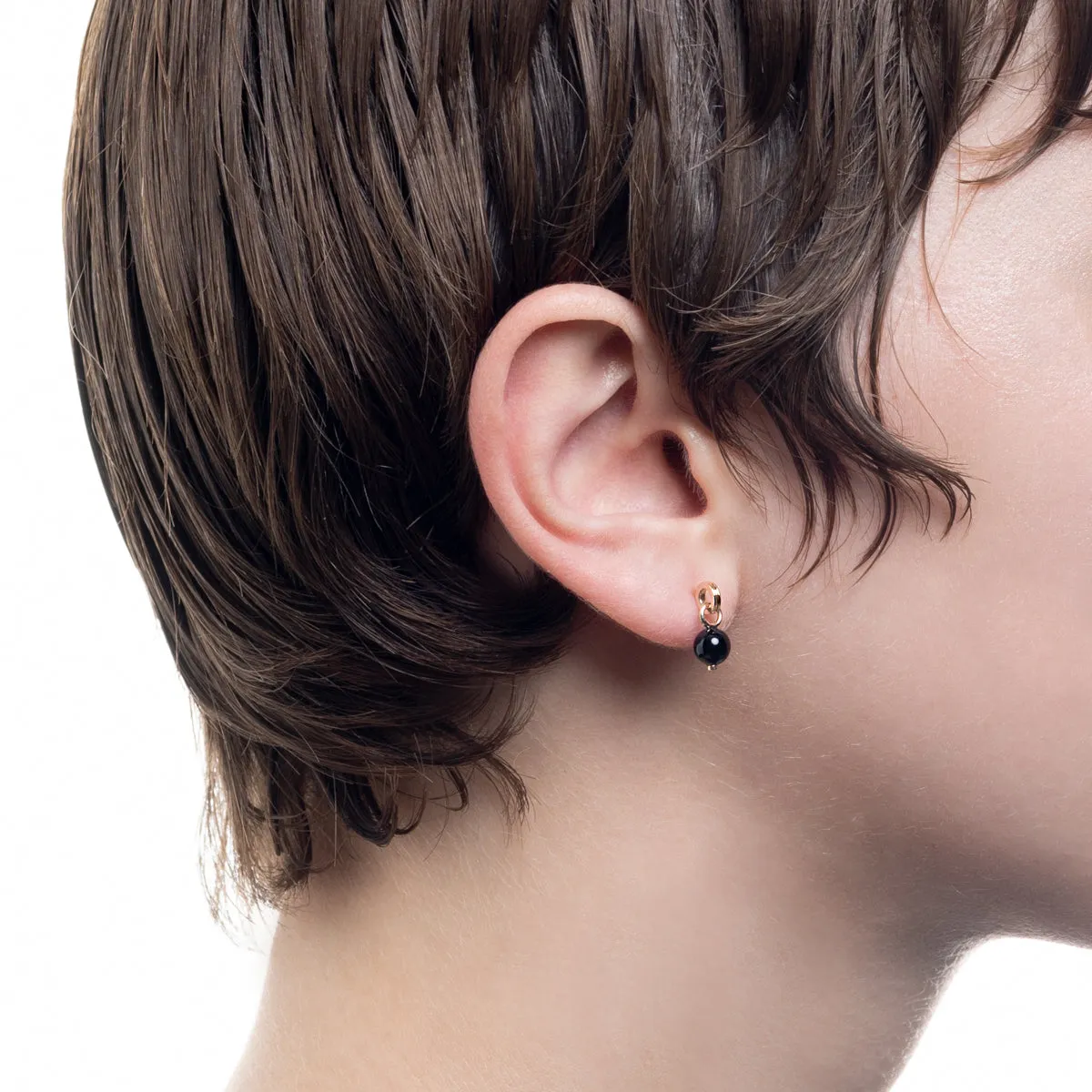 "Mini Beluga" Onyx Earring