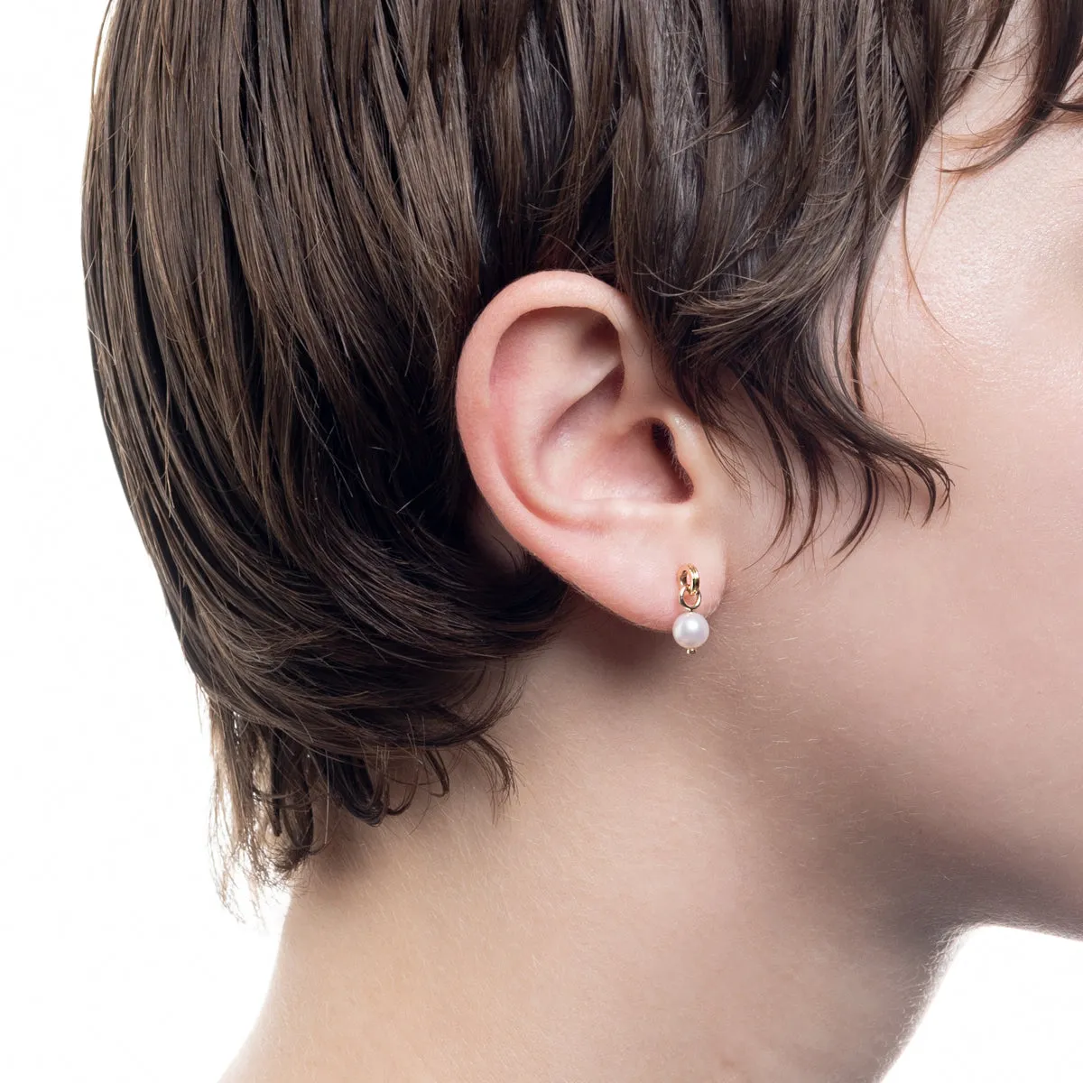 "Mini Beluga" Pearl Earring