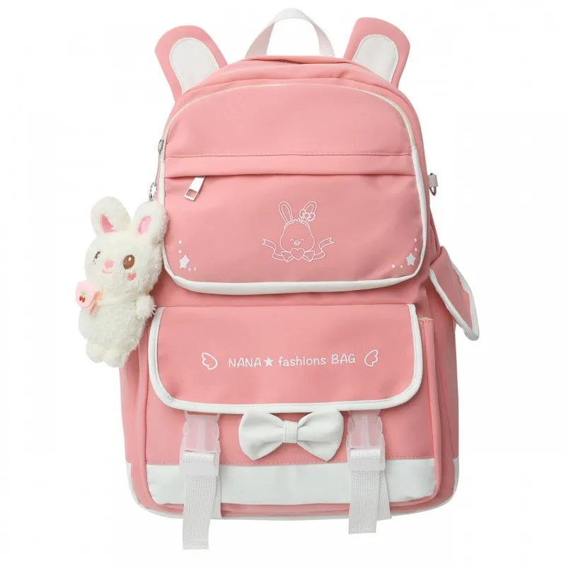Rabbit Pendant Casual Backpack