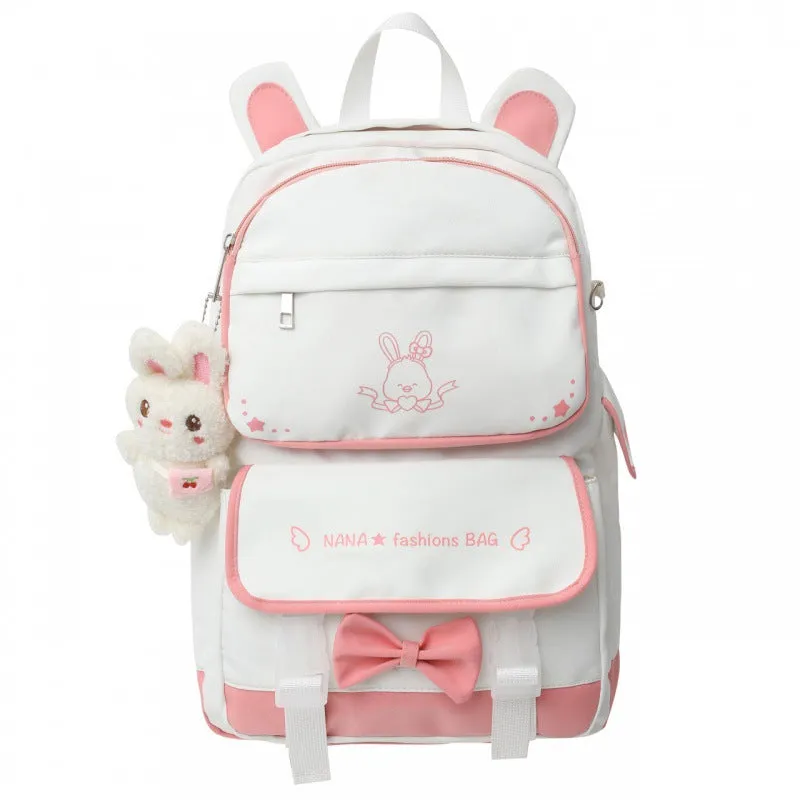 Rabbit Pendant Casual Backpack