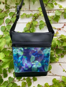 Topsy Bag - Green Blue Leaves