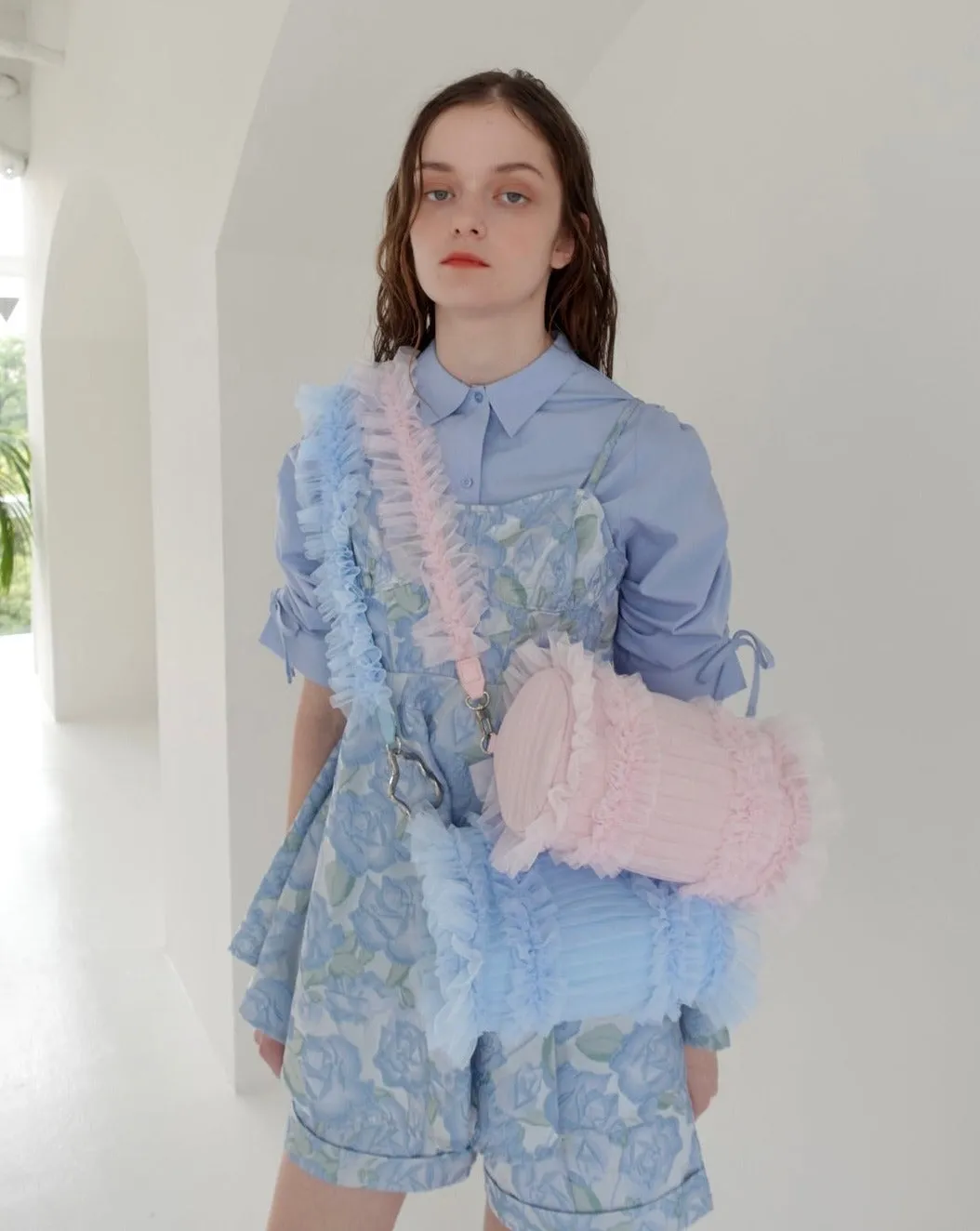 Tulle Frill Bag (blue)