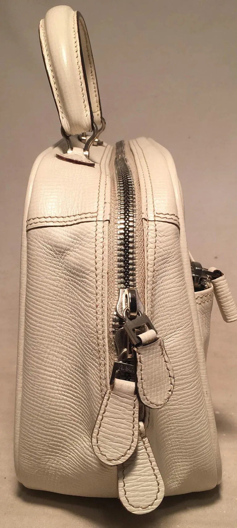 Valextra Serie S Medium Bag in White