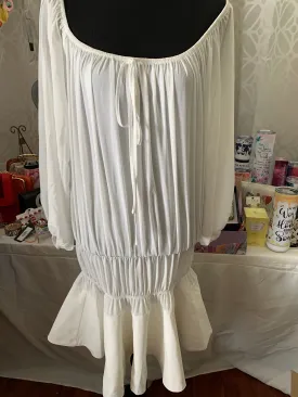 WHITE OFF SHOULDER DRESS