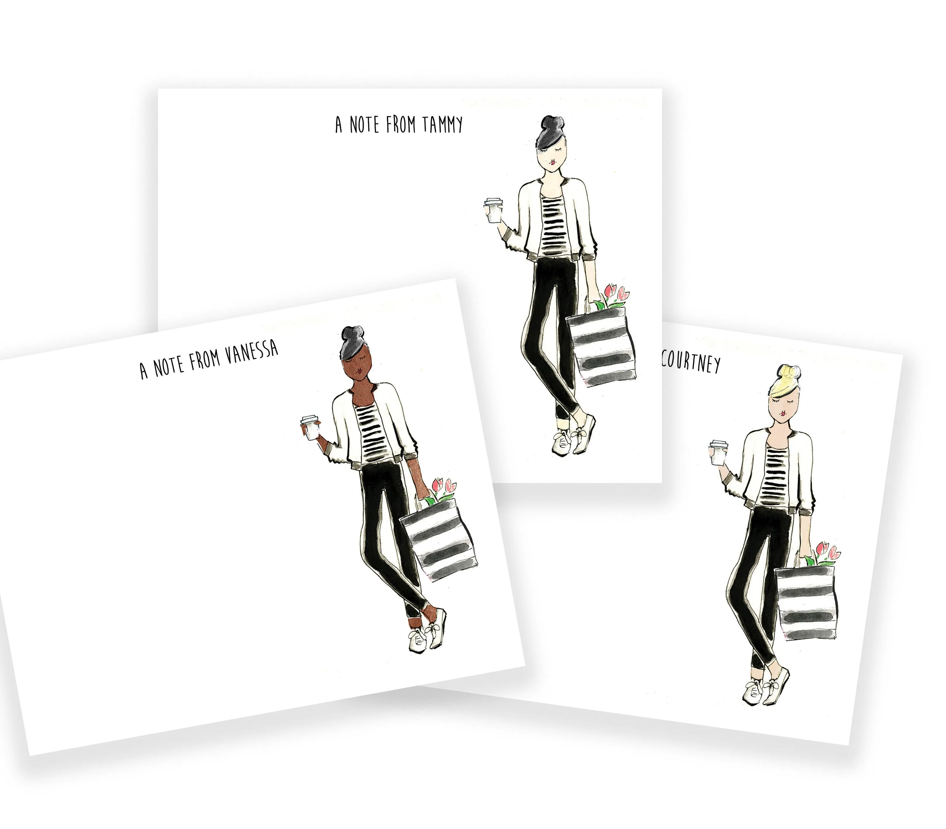 Work Out Girl Personalized Stationery Desk Set